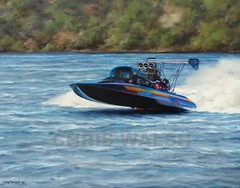 Drag Boat racing. Fine Art Prints By artist Chris Walsh