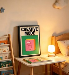 Framed Abstract Creative Canvas Wall Art,Funny Aesthetics Painting Picture Wa…