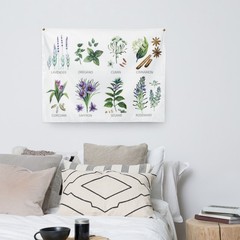 Herb Garden Flower Display, Nature Artwork, Indoor wall tapestry