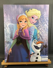 Disney Frozen Canvas Print Hanging Wall Art Room Décor – Elsa Anna Olaf 14″x 18″