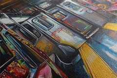 Subway Graffiti Canvas Panoramic Urban Street Art Extra Large Wall Decor