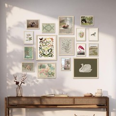 Vintage Canvas Wall Art Decor, Cottagecore Room Decor Swan Prints Farmhouse P…