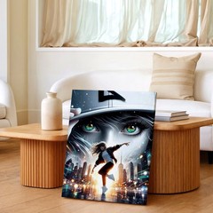 Wall Art Urban Dancer Girl City Skyline Surreal Portrait Canvas Print Poster