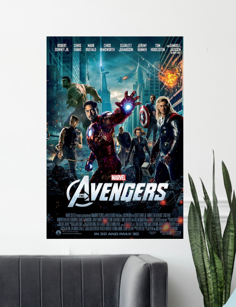 Avengers Movie Poster Print 12×18 24×36 Marvel MCU Decor Art Home Theater