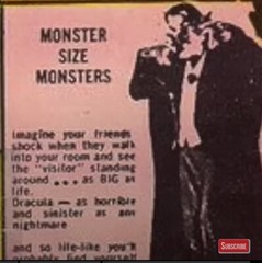 Rare 6 foot DRACULA full body vinyl print retro horror