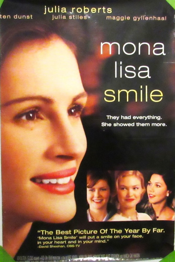 Mona Lisa Smile Vintage Video Store Movie Poster 36 X 24 Collectible Free Ship