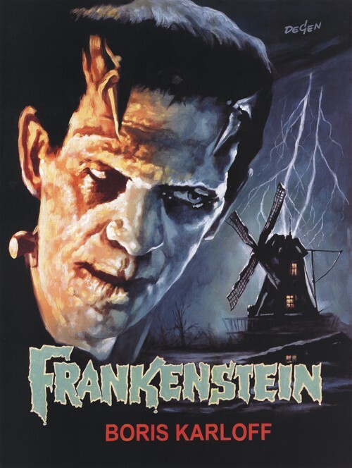 Frankenstein (1931) Boris Karloff Horror movie poster reprint 18×12 inches