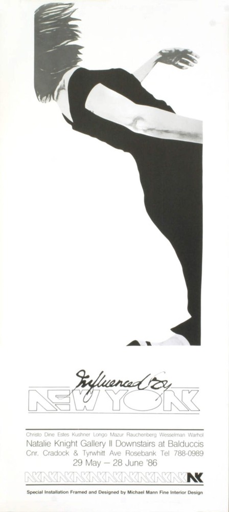 ROBERT LONGO Influenced by New York 27.5″ x 12.25″ Poster 1986 Pop,