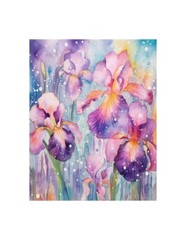 11×14 Iris in Bloom Canvas Print Wall Art