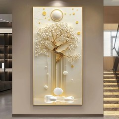 Golden Tree and Starry Sky Canvas Wall Art Canvas Painting Home Decor Wall Mural