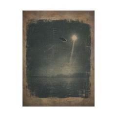 Vintage UFO NAUTICAL MOON Wall Art, UAP Lunar Sci-fi Decor, Alien Ocean Poster