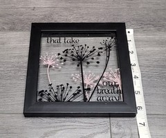 Hanging Wall Art Decor «Life Is Not Measured…» Black Plastic Framed
