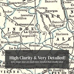 Old Map of France 1893 – Vintage France Art Wall Decor