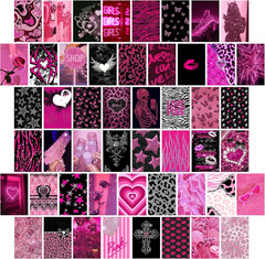 Mcbling Room Decor Aesthetic Wall Collage Kit, Trashy Y2K Posters for Girls Bedr