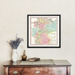 Old Map of Germany 1842 – Vintage Germany Art Wall Decor