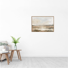 Framed Canvas Wall Art Print Neutral Abstract Landscape by the Creative Bunch St