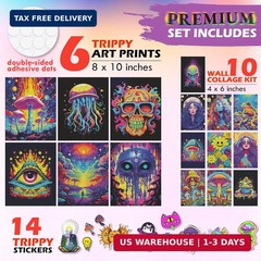 97 Decor Trippy Room Decor – Trippy Poster for Room Aesthetic, Trippie Wall Deco