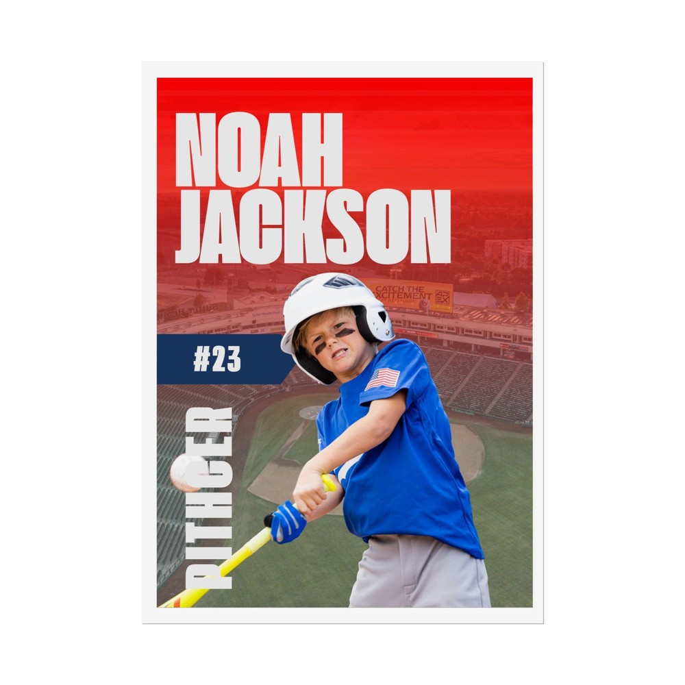 Custom Baseball Card Personalized Name Number Photo Trading Card Gift