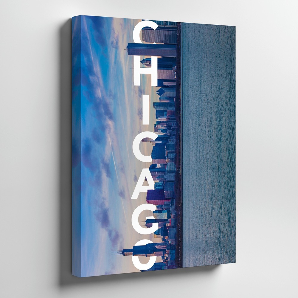 Chicago Skyline Cityscape Canvas Wall Art Print Modern Urban Architecture Home