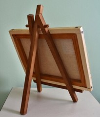 Vintage Vincent Van Gogh «The Bedroom» Mini Canvas Art on Wood Easel MCM