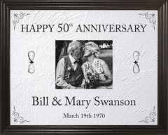 50th Wedding Anniversary Gift, Golden Anniversary, Personalized 11×14 Framed