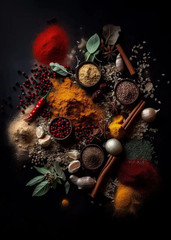 Modern Cooking Herbs Spices Sushi Utensils Spoon Wall Art Picture Canvas Paintin
