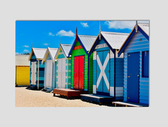 Brighton Bathing Boxes Premium Giclee Print 11″ x 17″ Australia Beach Wall Art