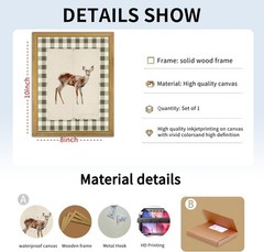Vintage Woodland Deer Wall Art – Rustic Nursery Decor