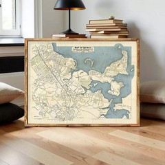 Old Map of Quincy 1897 Massachusetts Vintage Map Wall Decor Unframed or Framed