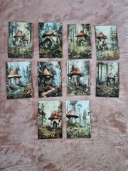 Mushroom Toadstool Cardstock Prints 34 Cards