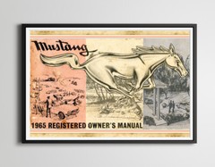1965 Ford Mustang 24″ x 36″ Full-Size POSTER! – Classic Cars – Vintage – Antique