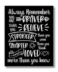 Girl Room Wall Decor Art Prints – (UNFRAMED 8 x 10) Inspirational Wall Art, M…
