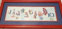 Home Interior Picture ~ Count By Numbers 1 – 10 ~ Red Frame ~ 8.75″ x 17.75″