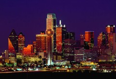 Dallas, Texas Skyline at Night Digital Art Print 13″ x 19″
