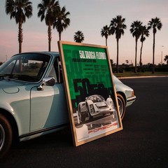 Targa Florio 1966 Porsche 906 Poster Wall Art Vintage Racing Canvas