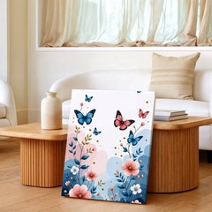 Wall Art Blue Purple Daisy Flower Floral Print Botanical Home Decor Poster Print