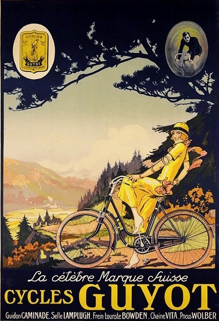13123.Wall Decor Poster.Interior.Vintage Cycles Guyot Swiss Sports French Ad