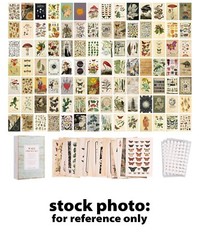 100pcs Wall Collage Kit, Double-Sided Vintage Artwork, 4×6 Cardstock (200 Pics)