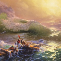 48W»x32H» THE NINTH WAVE, 1850 by HOVHANNES AIVAZOVSKY – OCEAN CHOICES of CANVAS