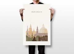 Copenhagen Denmark City Design Travel Painting Wall Home Decor – POSTER 20×30