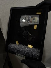 YAN Luxury Money Car Shadow Box Art Framed 3D Effect Modern Decor