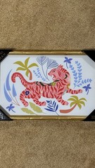 SAPNA SHAH FRAMED TIGER WALL ART 12″x18″ LOTERIA #70 LOTTERY PRINT DECOR
