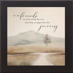 It’s the Friends We Meet Along the Way Framed Wall Art Inspirational Decor