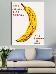 David Shrigley Ripe Banana Art Print | Mounted Canvas | Framed Canvas |Acrylic