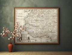 Negroland Map 1747 West African American History Slave Trade Wall Art Poster