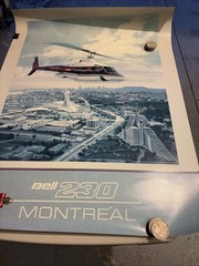 BELL HELICOPTER POSTER PICTURE PRINT Montreal 32×24 Inches Vintage
