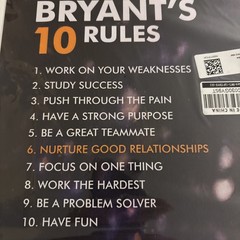 Kobe Bryant 10 Rules Tin Plate With Holes New Image Motivational Wall Art