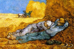 Vincent van Gogh The Siesta or Noon Rest from Work Painting Poster 18×12