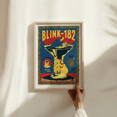 Blink-182 Concert Poster Wall Art A0 Large Print Decor Illustrative