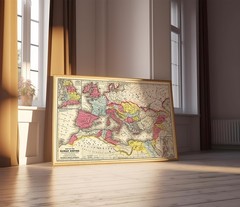 1875 Roman Empire Map – History Gifts For Men Women Teachers – History Of The…